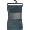 Plaid microfibre bleu orage 180x230