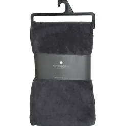 Plaid microfibre gris foncé 180x230