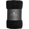 Plaid microfibre noir 130x180