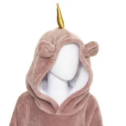 Plaid Poncho Enfant Capuche Licorne