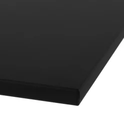 Plateau de table 'PLANO' carré noir en résine compressée
