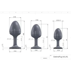 Plug anal GEISHA PLUG DIAMOND L - Noir Dorcel