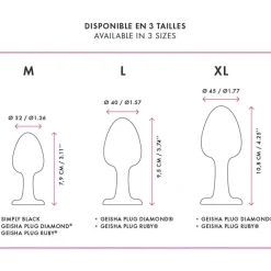Plug anal GEISHA PLUG DIAMOND M - Noir Dorcel
