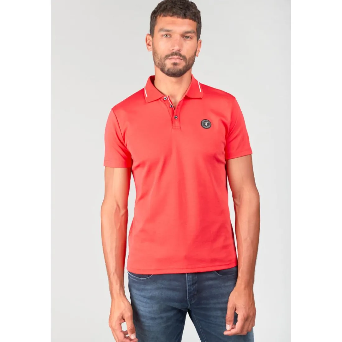 Polo ARON corail Dylan en coton