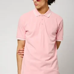 Polo M Courtes en coton JAROD Pink rose