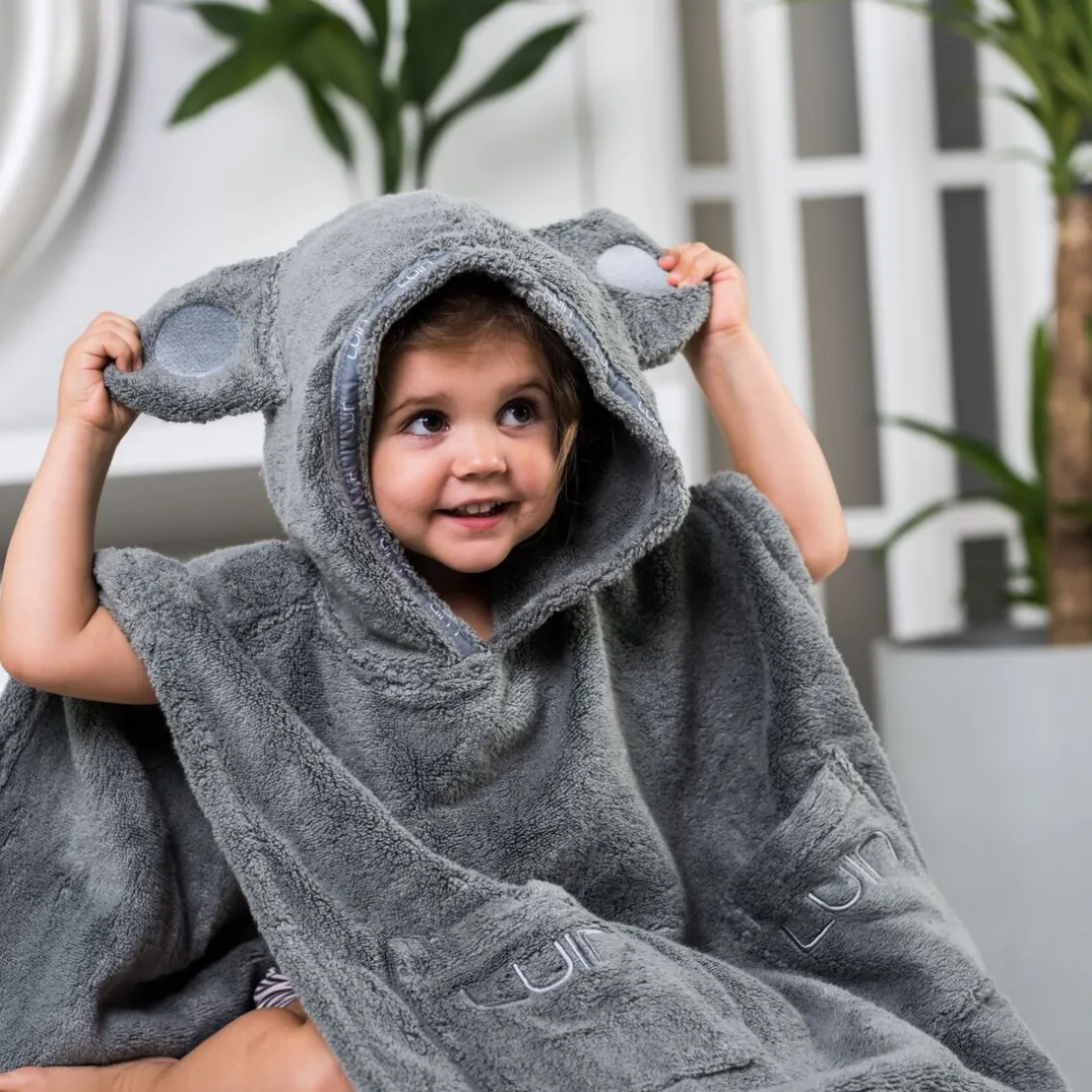Poncho de Bain Enfants Granite