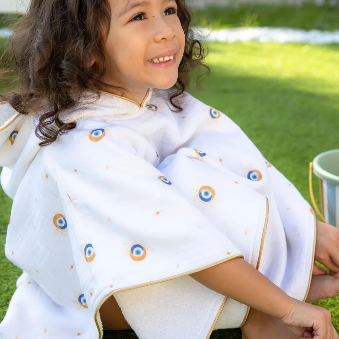 Poncho pour bébé Nazar blanc