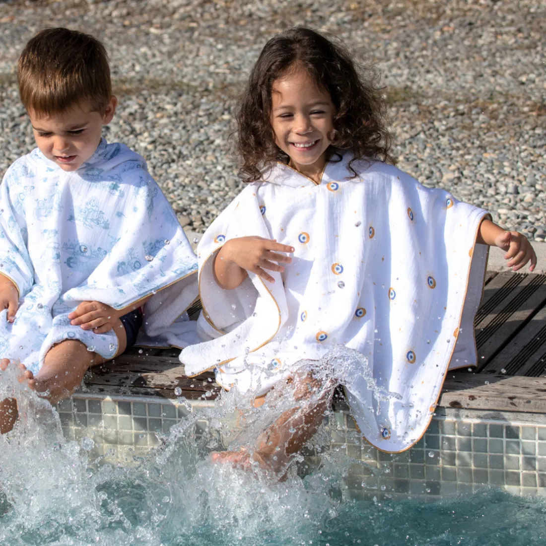 Poncho pour bébé Nazar blanc
