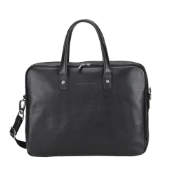 Porte document noir en cuir