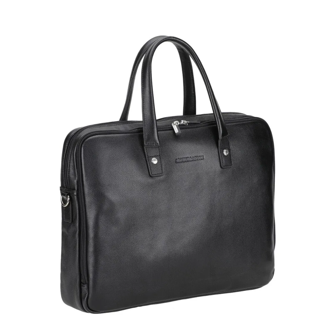 Porte document noir en cuir