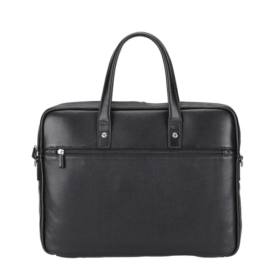 Porte document noir en cuir