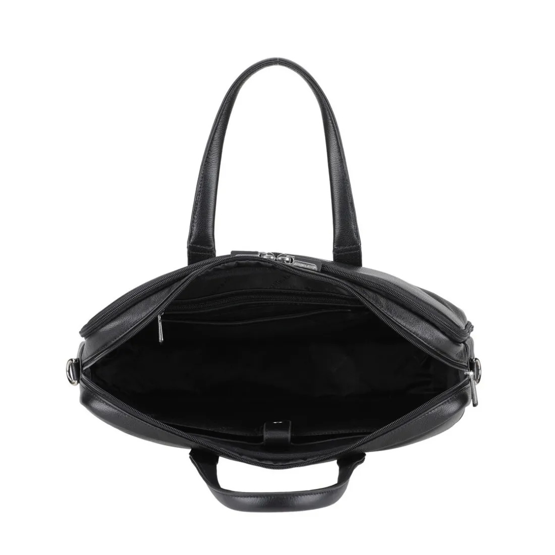 Porte document noir en cuir