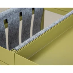 Porte magazines en Métal et Feutre Vert MAGGA
