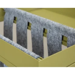 Porte magazines en Métal et Feutre Vert MAGGA