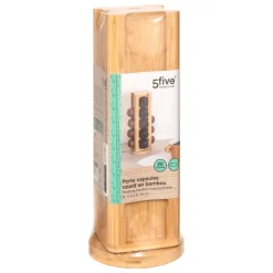 Porte-capsules rotatif en bambou