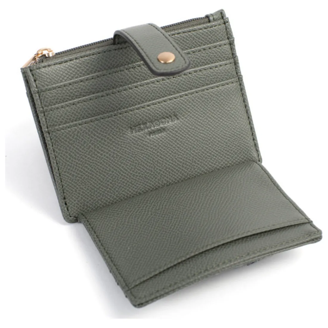 Porte-cartes Cuir MERLINE Kaki Ivy