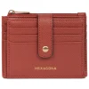 Porte-cartes Cuir MERLINE Brique Lyra