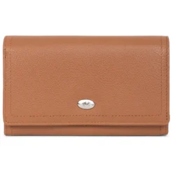 Portefeuille long Stop RFID MIRABELLE Tan en cuir Ria beige