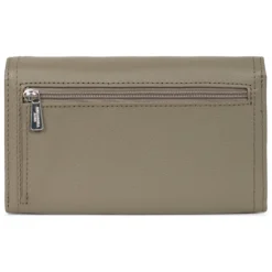 Portefeuille long Stop RFID MIRABELLE Olive en cuir Kaye