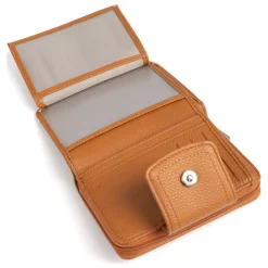 Portefeuille Stop RFID Cuir MAYA Caramel Sia
