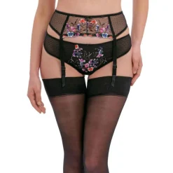 Porte-jarretelles - Noir Fantasie en nylon