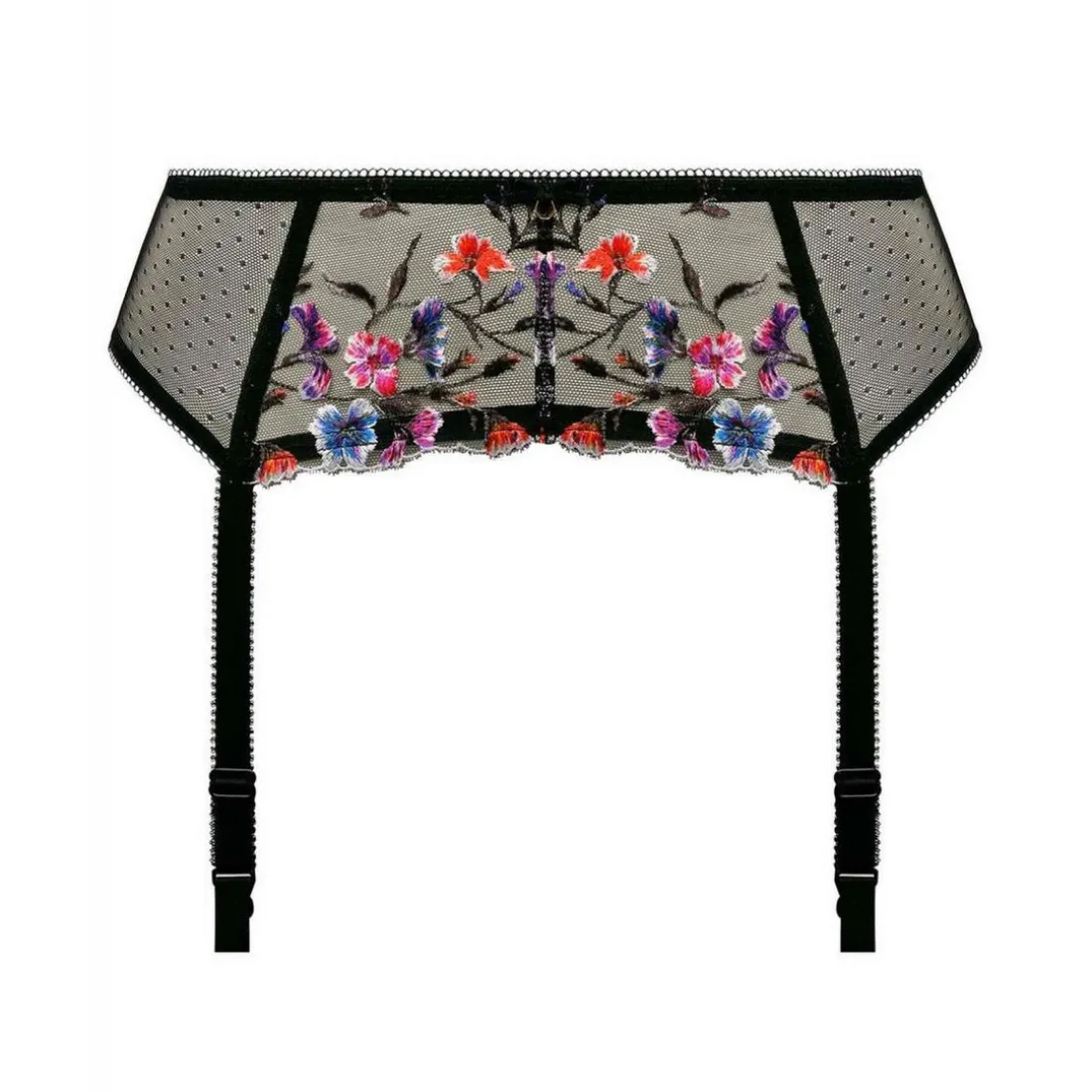 Porte-jarretelles - Noir Fantasie en nylon
