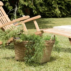 Pot de fleur ovale petit modèle en bambou naturel HECTOR