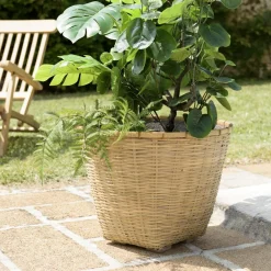 Pot de fleur rond en bambou naturel HECTOR