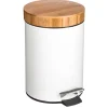 Poubelle à couvercle bambou 3L