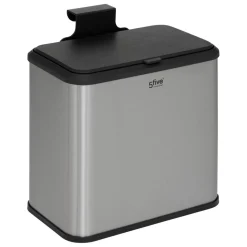 Poubelle compost inox 5l noir