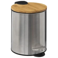 Poubelle métal Soft Close 3L bambou métal