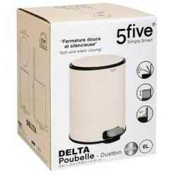 Poubelle métallique 6L argile Delta
