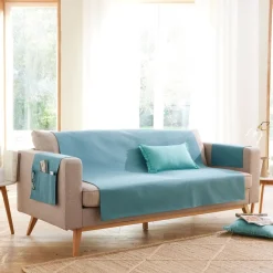 Protège fauteuil ECOGREEN 60x140 bleu