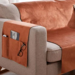 Protège fauteuil 60x140 WHISPER-orange rouille