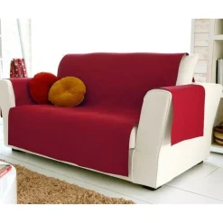 Protège-fauteuil et canapé universels LONASOFT - Rouge
