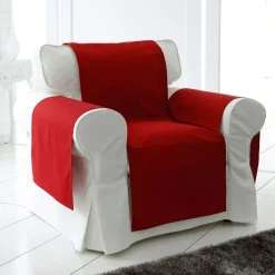 Protège-fauteuil et canapé universels LONASOFT - Rouge