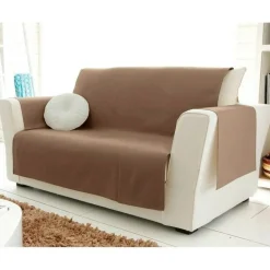 Protège-fauteuil et canapé universels antiglisse LONASOFT - Beige