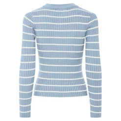 Pull à maille en viscose Crista bleu ciel Fleur