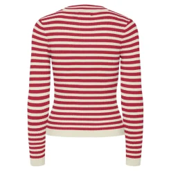 Pull à maille en viscose Crista rayures rose Anya