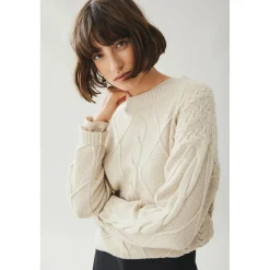 Pull col rond gris clair Gwen