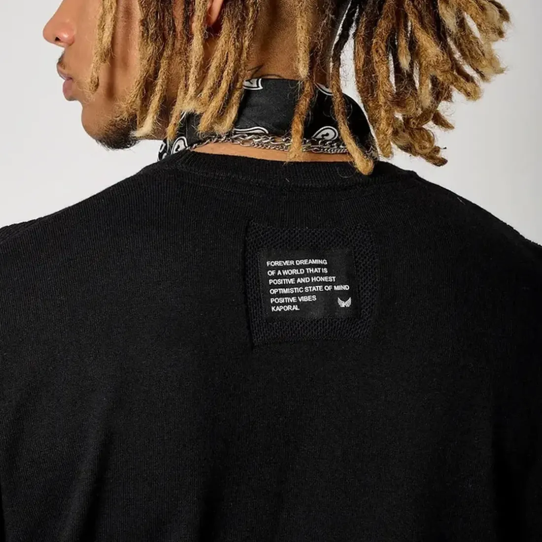 Pull en coton LEWIS Black noir