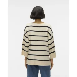 Pull en maille col en v gris clair