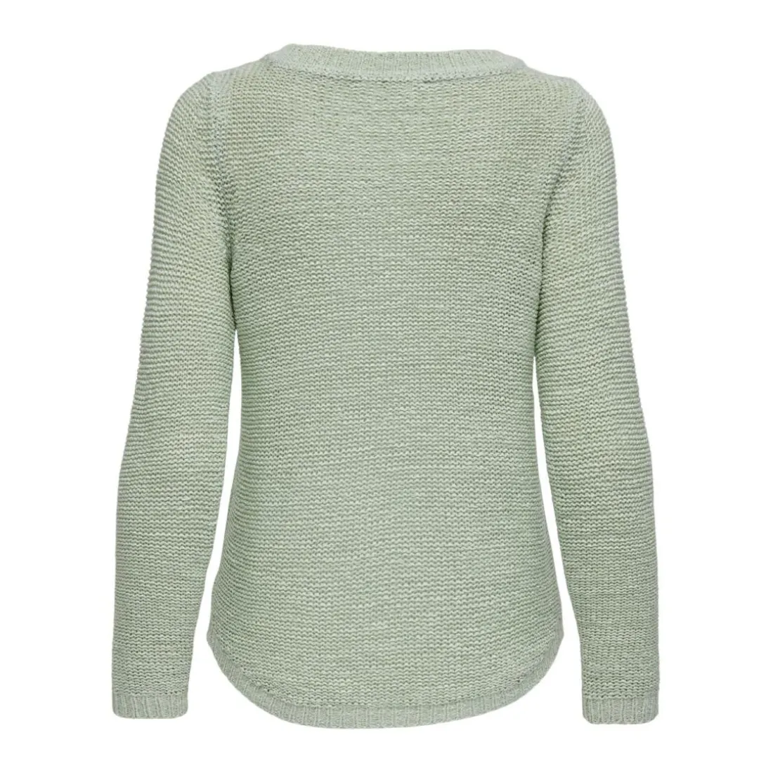 Pull en maille col rond col rond vert clair Ana