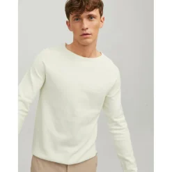 Pull en maille Col rond Manches longues Blanc Reed Oscar