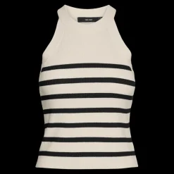 Pull en maille col rond sans manches gris Tia