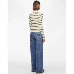 Pull en maille Crista à rayures marron en viscose Bree