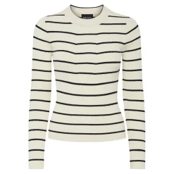 Pull en maille Crista à rayures marron en viscose Bree