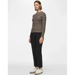 Pull en maille Crista à rayures gris en viscose Ava