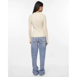 Pull en maille gris Elle