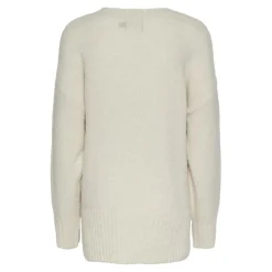 Pull en maille manches longues marron Zadie